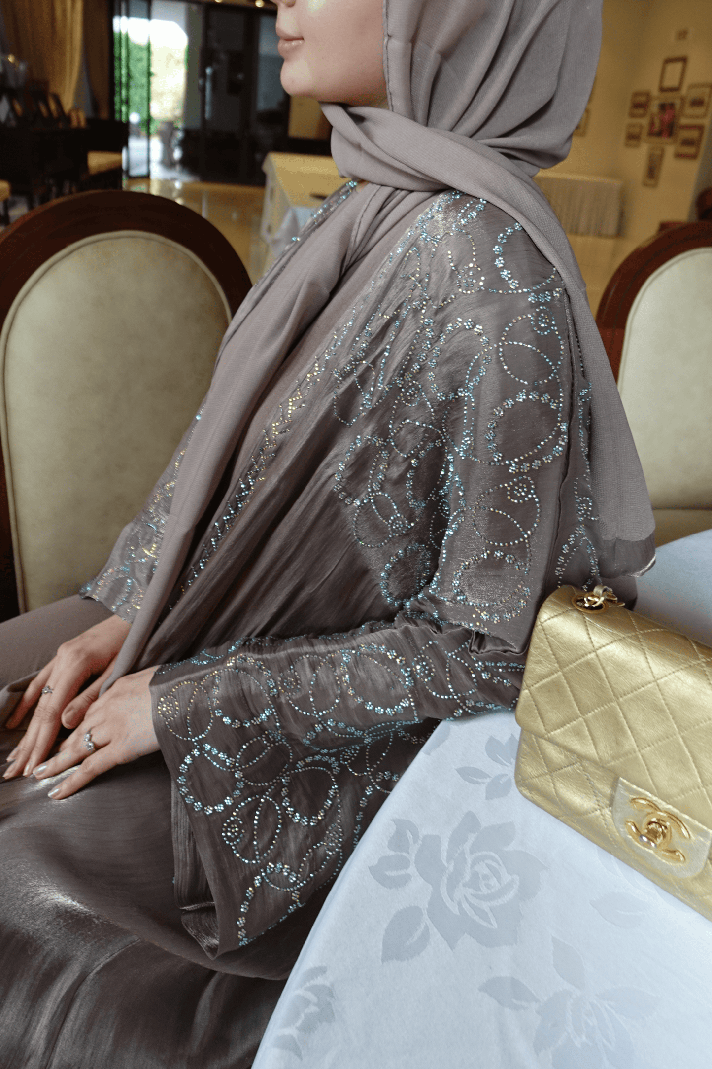 Dhea Dress in Brown