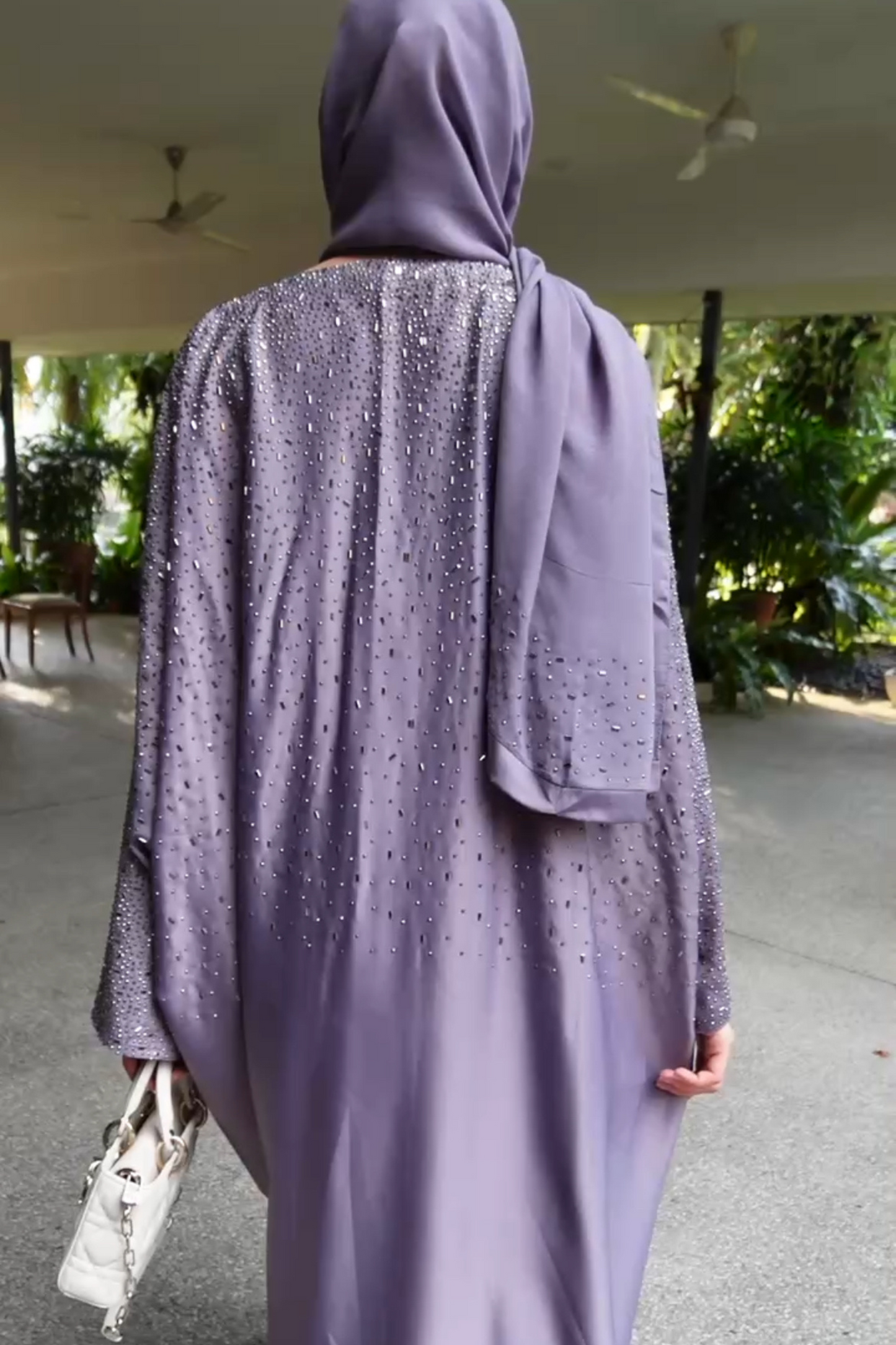 Leora Dress in Purple/Black/Green