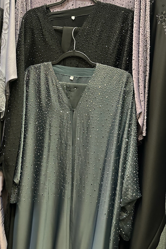 Leora Dress in Purple/Black/Green