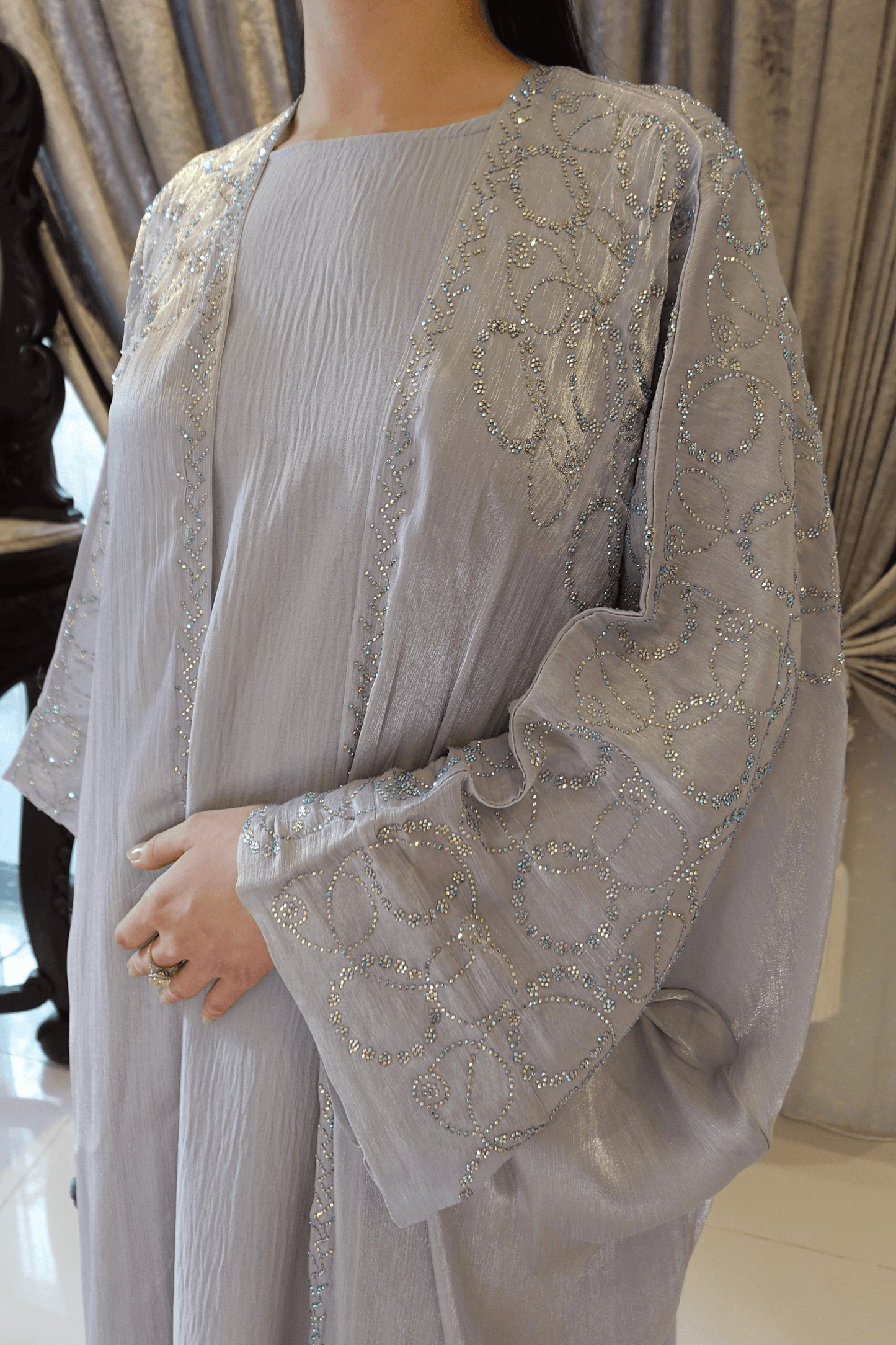 Dhea Dress in Silver