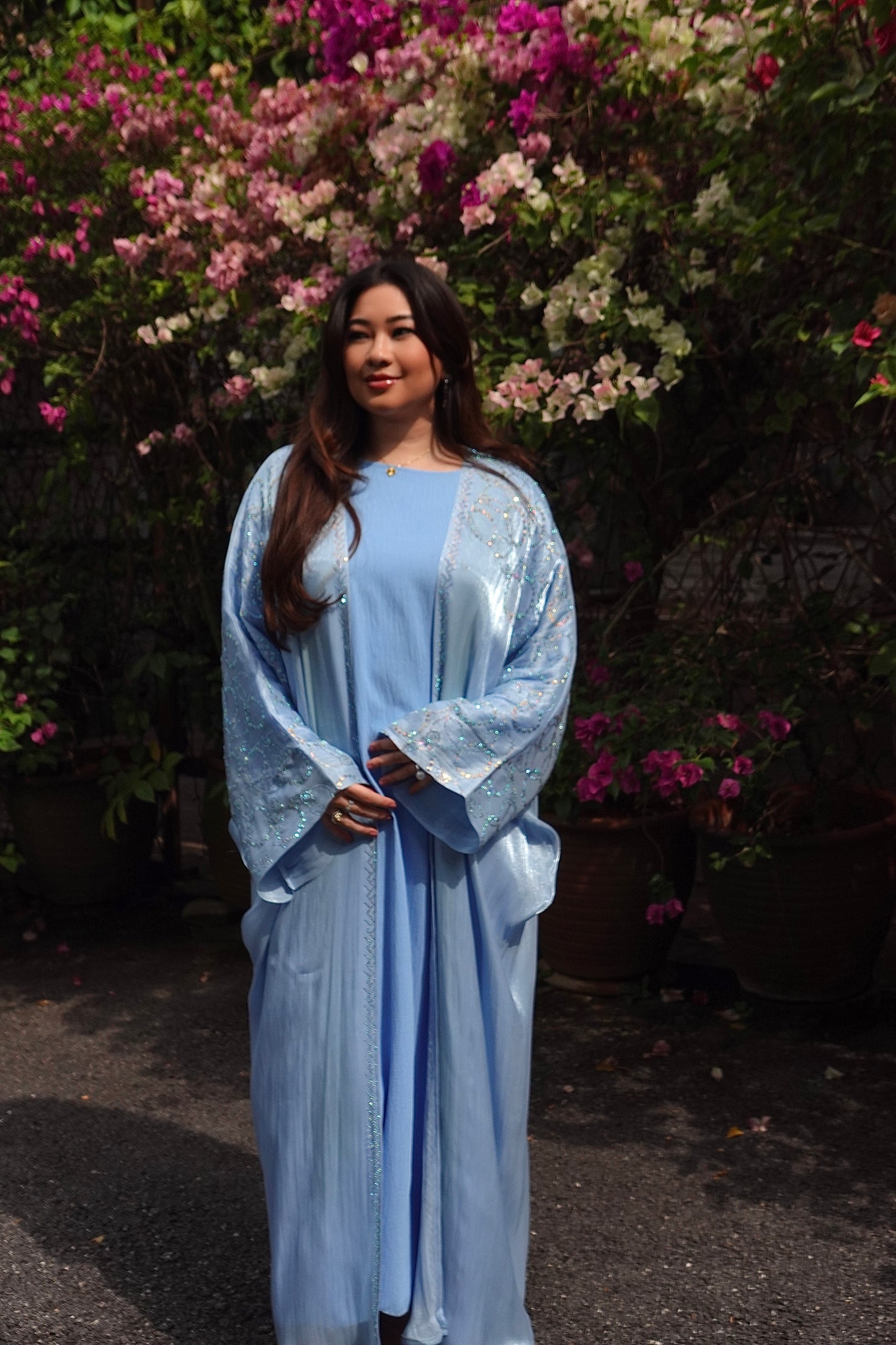 Dhea Dress in Soft Blue