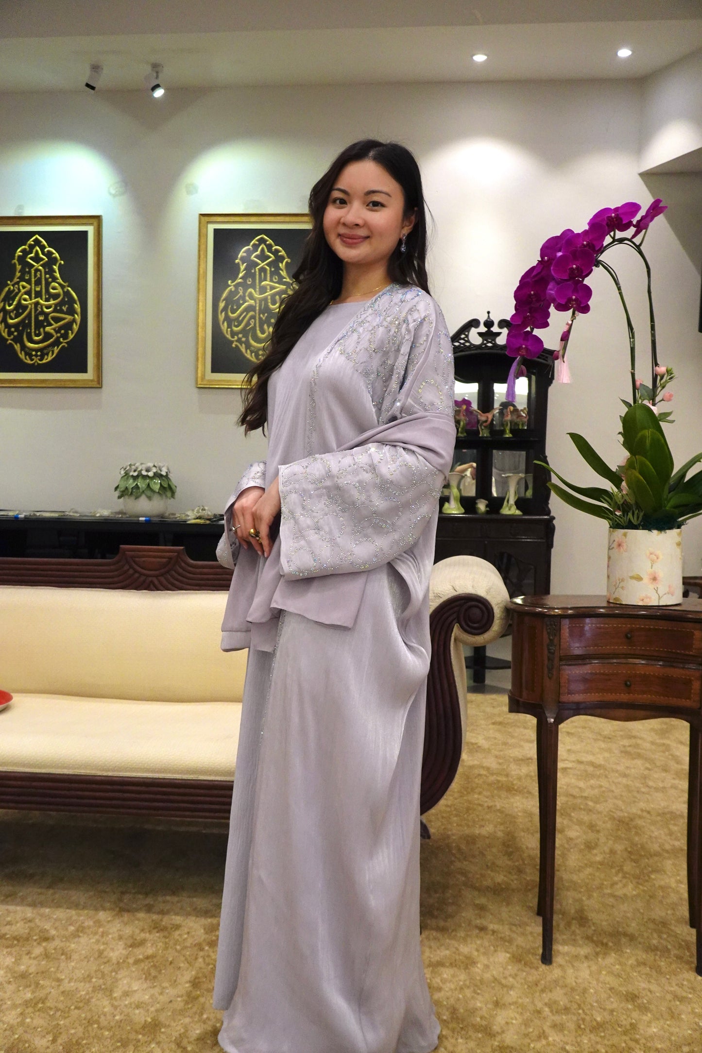 Dhea Dress in Silver