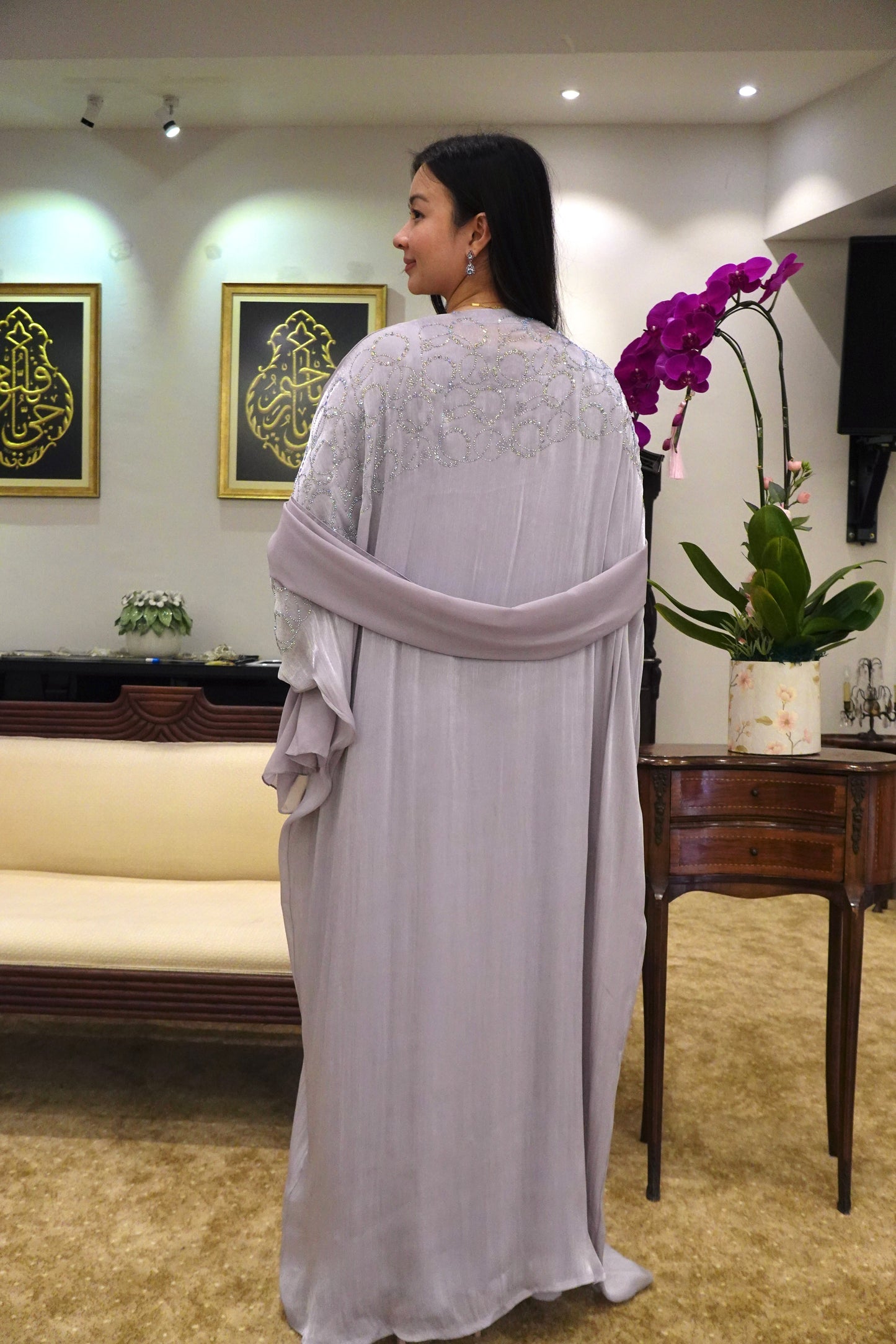 Dhea Dress in Silver