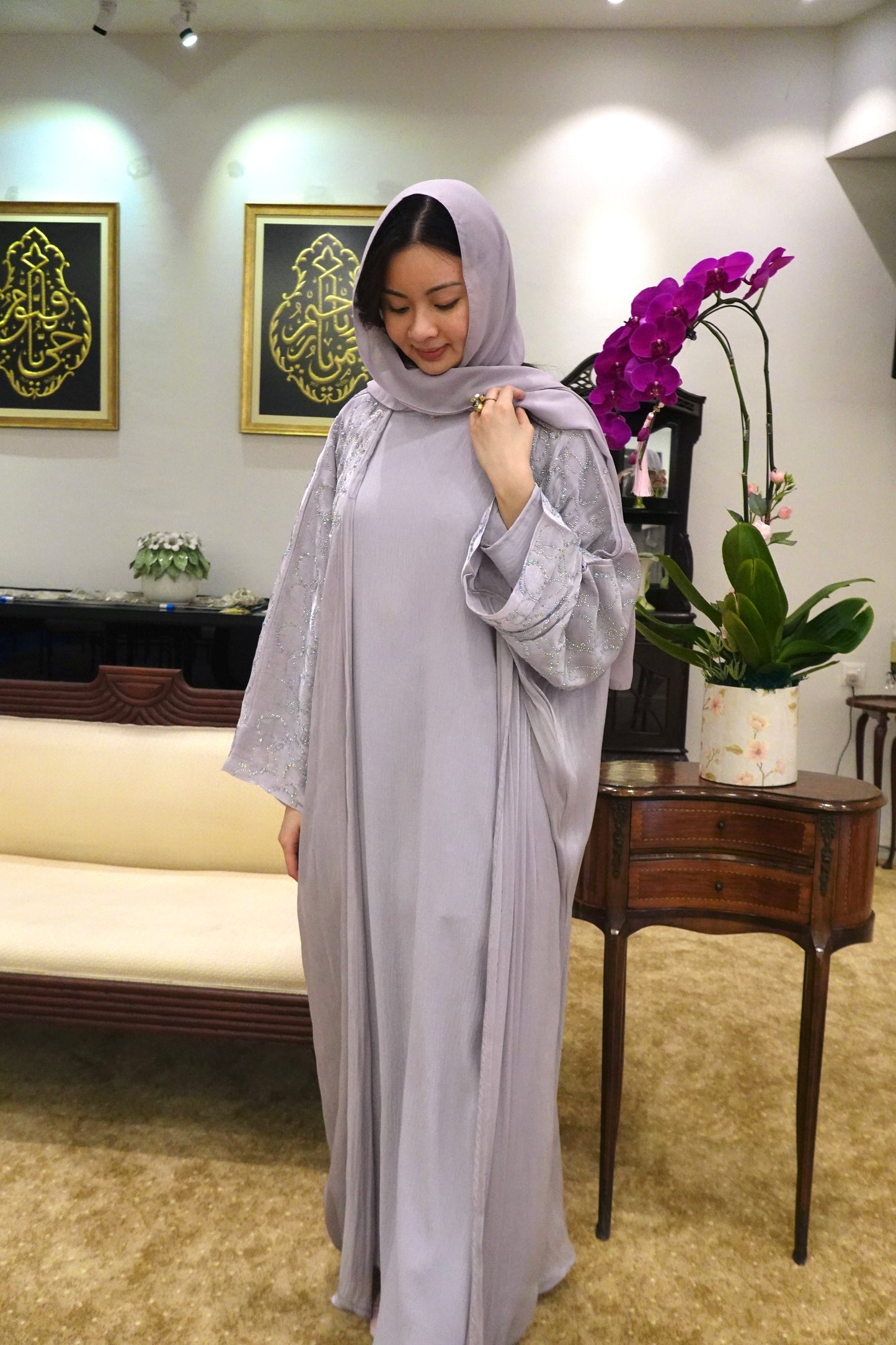 Dhea Dress in Silver