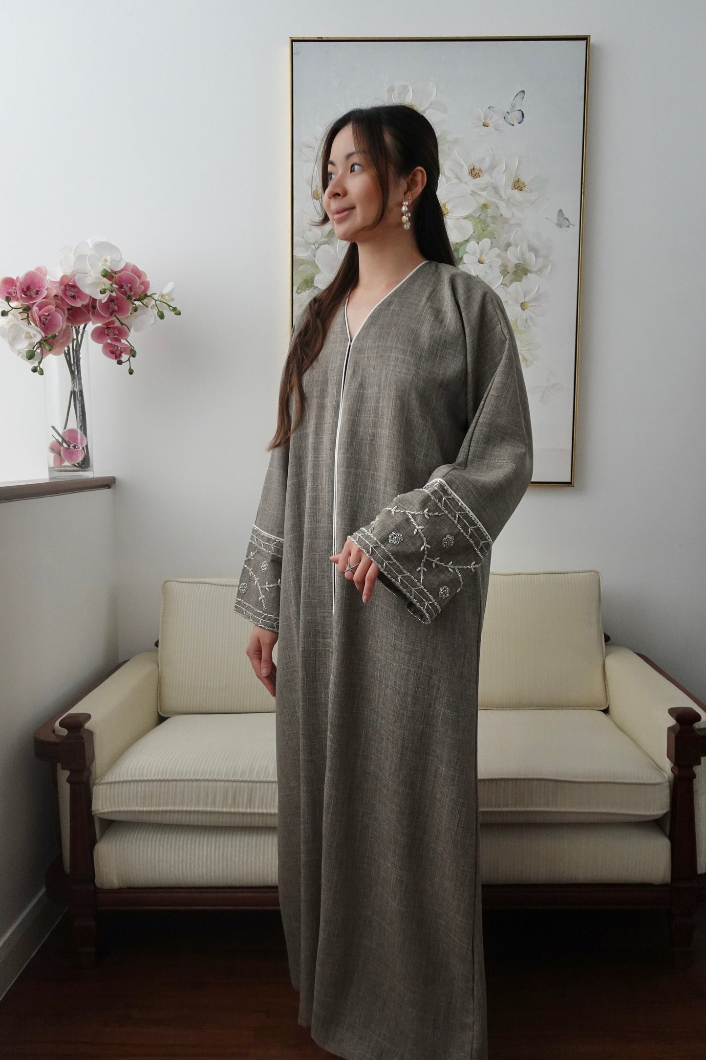 Amina Dress in Silver