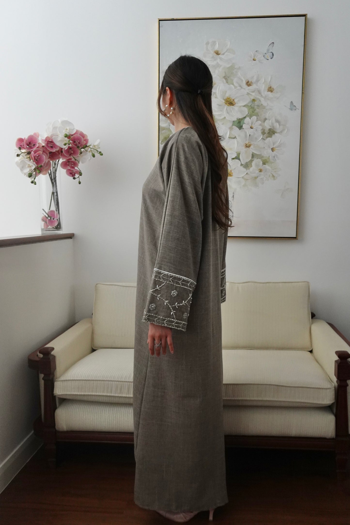 Amina Dress in Silver