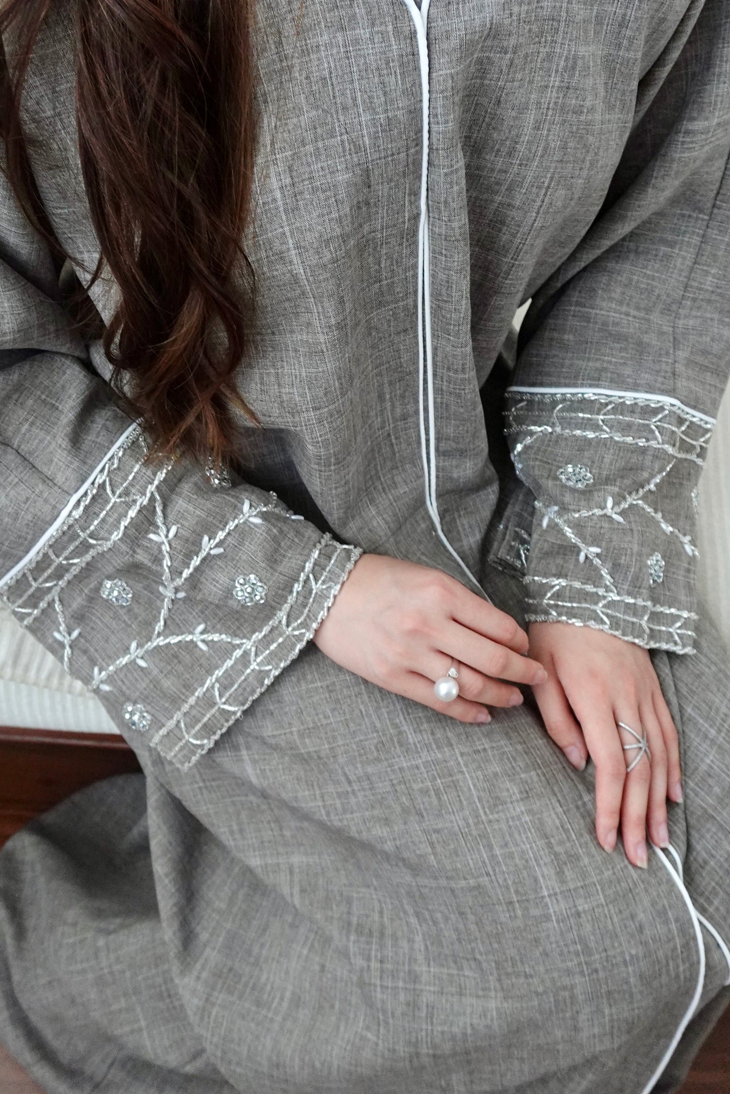Amina Dress in Silver